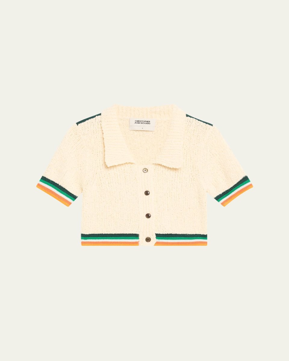 Cropped Boucle Polo